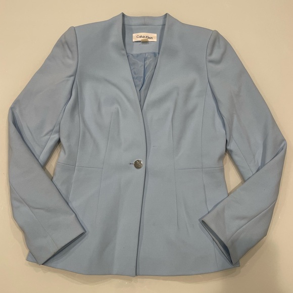 Calvin Klein Jackets & Blazers - Calvin Klein Women's Sky Blue Blazer